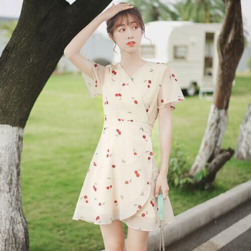 2021 Fashion Casaul Women Dress Chiffon Vintage Woman Dresses Korean Style Womens Clothing Vestidos Ropa De Mujer WPY2755