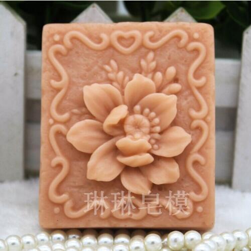1pcs Flower and Lace (zx252) Silicone Handmade Soap Mold Crafts DIY Mold