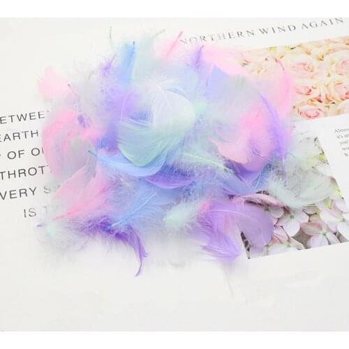 100PCS/Lot Colorful Feathers Gift Packing Material Box Filler Supplies Diy Craft Wedding Birthday Party Decoration Accessories