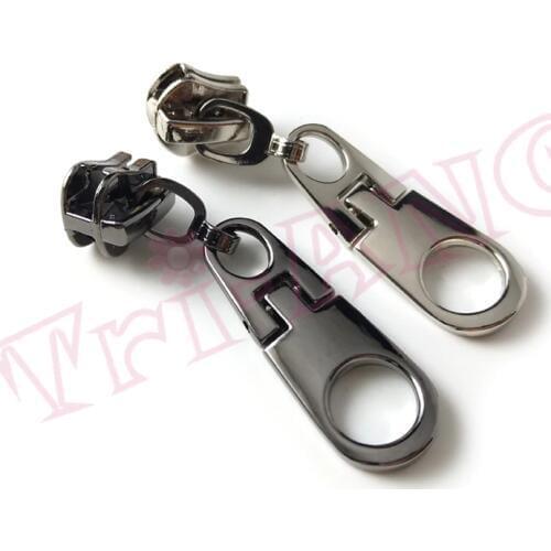 20pcs/lot, Universal Clothes Accessory Plating 5# Zipper Slider with Jointed Puller