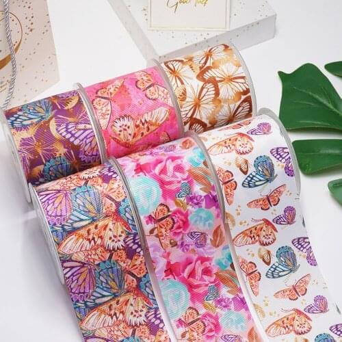 3 Inch 75 mm Cartoon Printed Grosgrain Ribbons For Hair Bows Craft Suppliers 53735