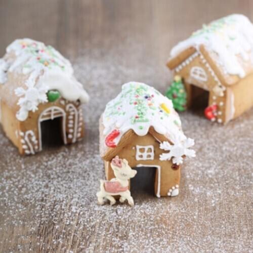 3Pcs Christmas Gingerbread House Biscuit Cutter Set Stainless Steel Cookie Mould Nov2