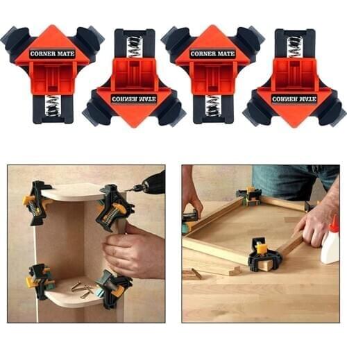 4 PCS Woodworking Corner Clip 90 Degree Right Angle Clamp Fixing Clips Picture Frame Corner Clamp Furniture Repaire Hand Tool