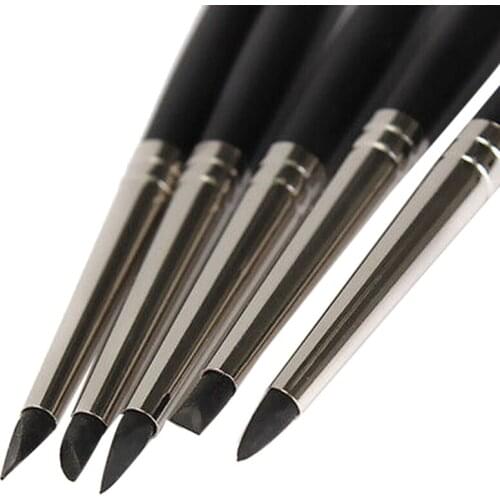 5pcs/set Silicone Brush Pen Icing Cake Decorating Shaping Fondant Shapers Polymer Clay Sculpting Modelling Tool Styling