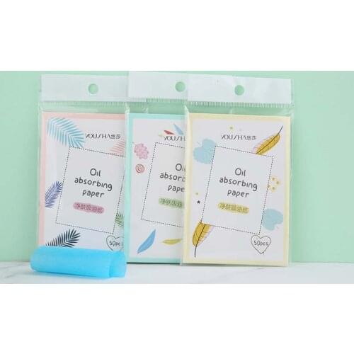 50 Sheets / Pack Facial Oil Absorption Paper Refreshing Oil Absorption Control Absorbent Paper Beauty Makeup Tools