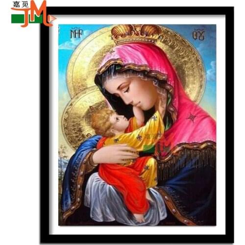 5D Diy Diamond Mosaic Virgin Mary Diamond Painting Cross Stitch Full Square Round Drill Religious Icon Handmade Embroidery Decor