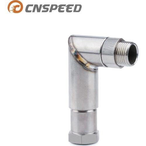 Cnspeed Car O2 Oxygen Sensor Angled Extender Spacer 90 Degree 02 Bung Extension M18 x 1.5
