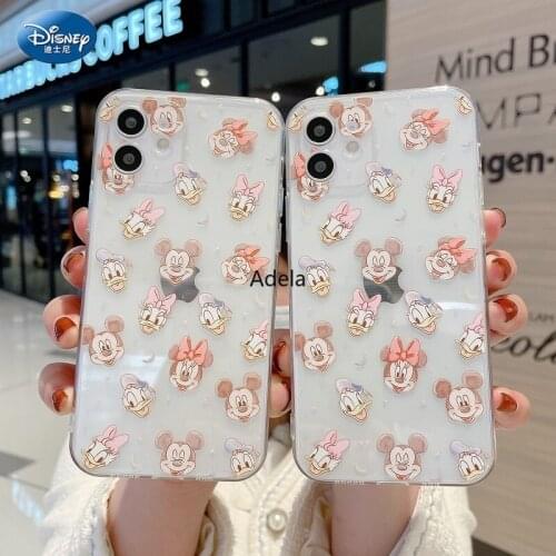 DISNEY 2021 Mickey Silicone Case for IPhone 11 Pro Xs Max iPhone 12 Official Liquid Silicon 360 Full Cover zz0504-3