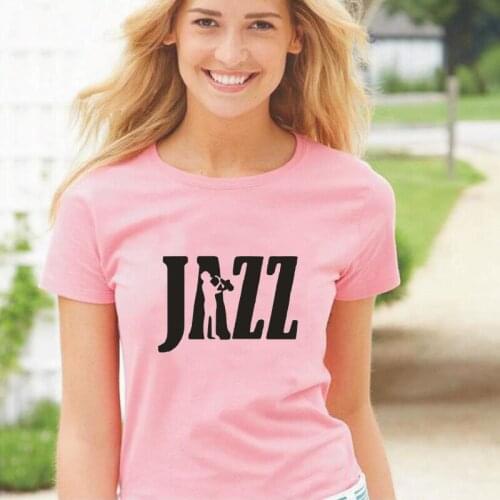 Jazz T-shirt Newest Saxophone Funny R&B T Shirt Women Tops Summer Short Sleeve Music Tee Shirt Femme Casual Camisas De Mujer