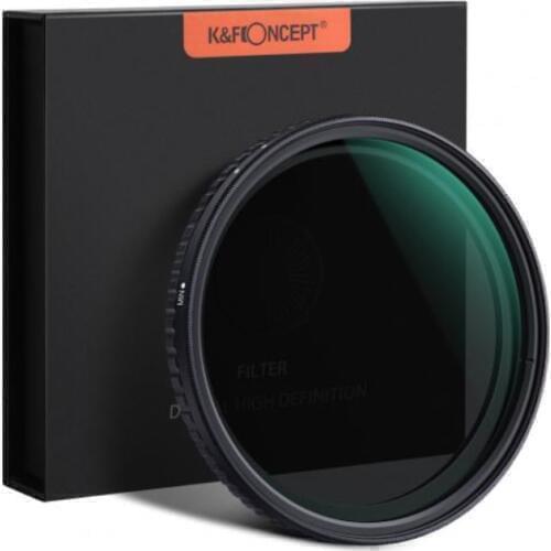 K&F Concept 62mm Fader ND Filter Without Cross, Neutral Density Variable Filter ND2 to ND32 for Camera Lens free shipping