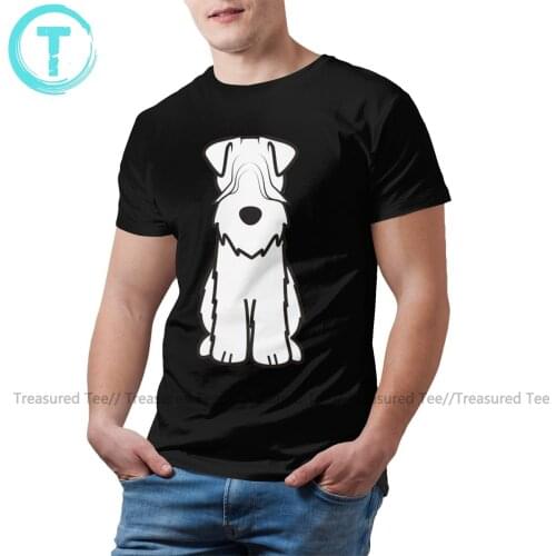 Dog T Shirt Soft Coated Wheaten Terrier T-Shirt Casual Fun Tee Shirt Man Plus size Printed Cotton Tshirt