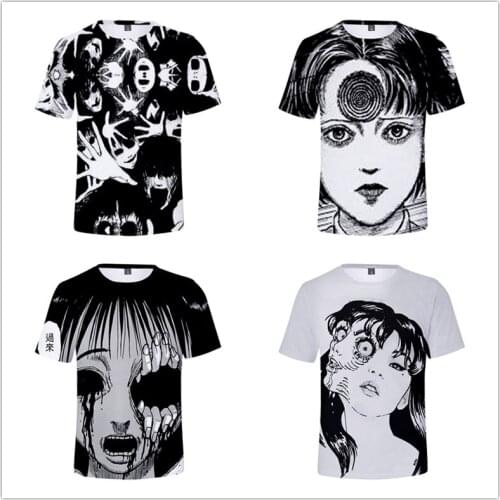 Junji Ito 3D Printing Anime T Shirt Cosplay Men/Women Fashion Summer Short Sleeve Streetwear T-shirt Casual Brand T Shirts