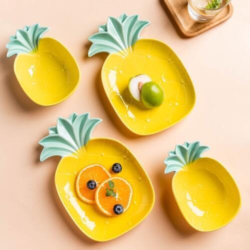 Creative Fruit Pineapple Bowl Home Kitchen Tableware Cute Children Tableware Dessert Dessert Bowl