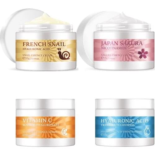 25g Sakura Snail Collagen Face Cream Keep Nourishing Remove Wrinkle Hyaluronic Acid Face Care Cream Vitamin C Even Skin Tone