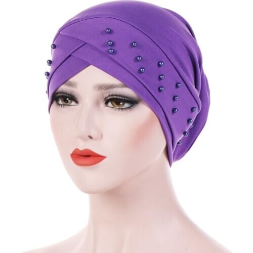 Muslim cotton turban hijab bonnet arab wrap head turbans for women indian african turbans Twist headband turbante mujer