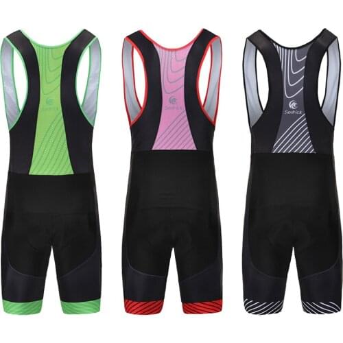 Sedrick Mens Cycling Bib Shorts Shockproof MTB Road Bike Bicycle Shorts Ropa Ciclismo Tights with Gel pad