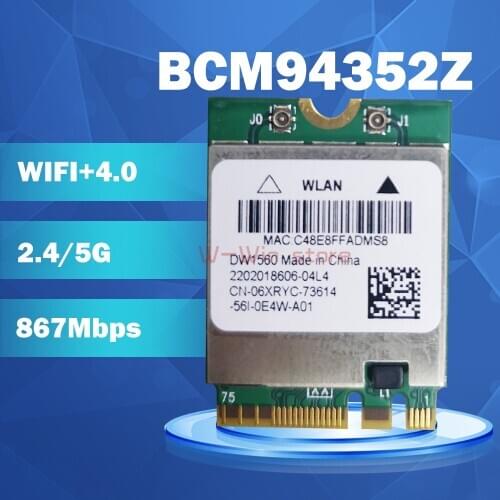 NEW BCM94352Z BCM94352 DW1560 NGFF 867Mbps 802.11ac Bluetooth 4.0 Wlan Card