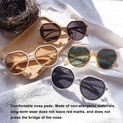 2021 New Fashion Style All-match Trend Sunglasses Personalized Round Frame Sunglasses Ins Trend Candy Color Big Frame Sunglasses