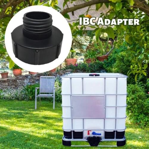 IBC Adapter S100x8 to S60x6 IBC Tank Connector Adapter Replacement Garden Watering Pipe Black 3'' to 60 thick wire connector