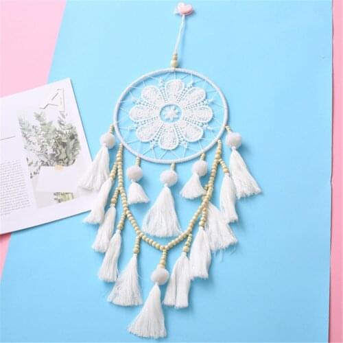 Handmade Dream Catcher Braided Wind Chimes Dreamcatcher Decoration Ornament for Car Hanging Decoration Home Hanging Craft Gift