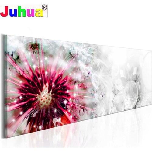 Full square/Round"Red Abstract Dandelion" 5D Diy Diamond Painting botanicEmbroidery Picture Of Rhinestones DIY Mosaic Decor