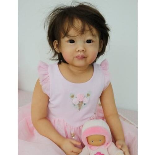 32 inch Real huge baby reborn doll kit toddler Leonie Girl Reborn Vinyl Toddler Doll Kit unfinished doll parts