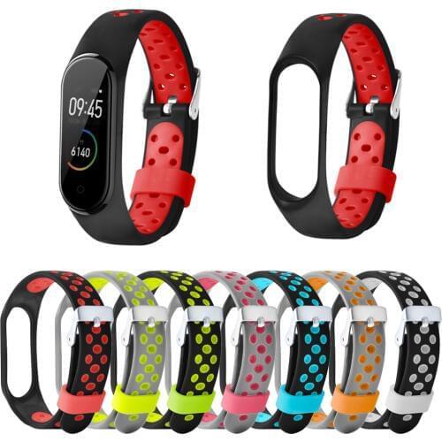 Bracelet for Xiaomi Mi Band 3 4 Sport Strap Watch Silicone wrist Strap for Xiaomi Band 4 Double Color Wristbands