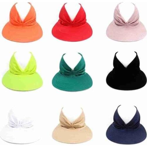 Womens Sun Visor Hat Cap Fashion 2021 Women Summer Sun Hat Elastic Hollow Top Hat New Casual Viseras para el sol mujer