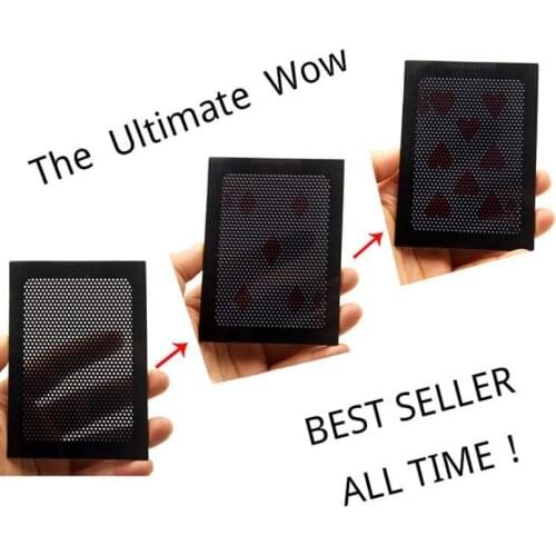 Funny WOW Poker Card Magic Trick WOW Card Wonderful Vanish Illusion Change Sleeve Close-Up Street Magic Trick YH2149