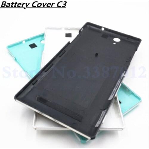 For Sony Xperia C3 S55T S55U Back Battery Cover Housing Case With Logo