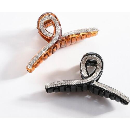 1PCS New Full Rhinestone Hair Claws Beam Hairpin Women Hair Accessories Beauty Hair Crab Clamp Headwear Hair Clip