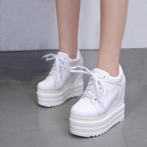 Women Ankle Boots Black Punk Motorcycle Boots Fall Platform Boots Lace Up Wedge Shoes Womens High Heel Boots Botas Plataforma