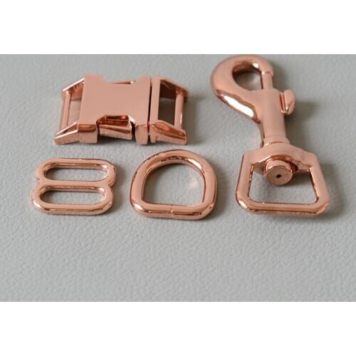 1 set metal buckle 8 buckle D ring metal dog clasp 15mm webbing metal slider DIY pet collar strap bag belt accessory