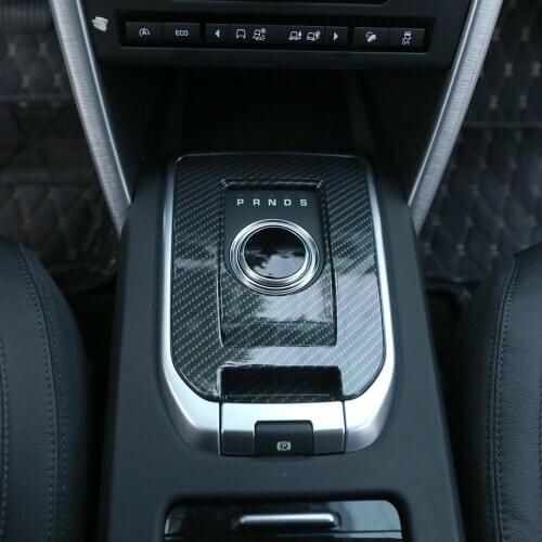 1pcs Carbon Fiber Style ABS Plastic Sticker Car Interior Gear Shift Panel Cover Trim for Land Rover Discovery Sport Accessories