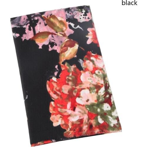 1PCS Hi-Q ladies wraps Winter scarf Islamic bandana Flower printing scarves Long muffler Solid shalws Muslim hijab Viscose