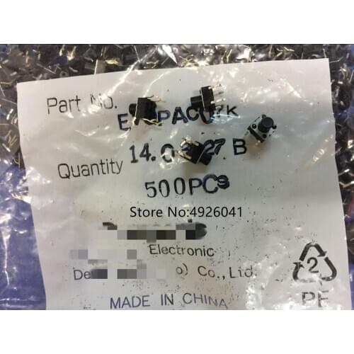10PCS EVQ-PAC07K EVQPAC07K import [SWITCH TACTILE SPST-NO 0.02A 15V 6*6*7 switch