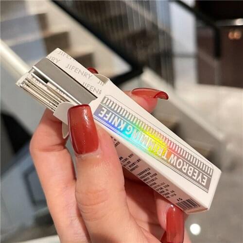 10PCS/SET Eyebrow Trimmer Blade Shaver Portable Face Razor Eye Brow Epilation Hair Removal Cutters Safety Razor Makeup Tools