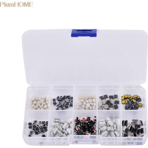 250PCS/LOT 10 Types Remote Key Button Microswitch Tactile Push Button Switch Car Keys