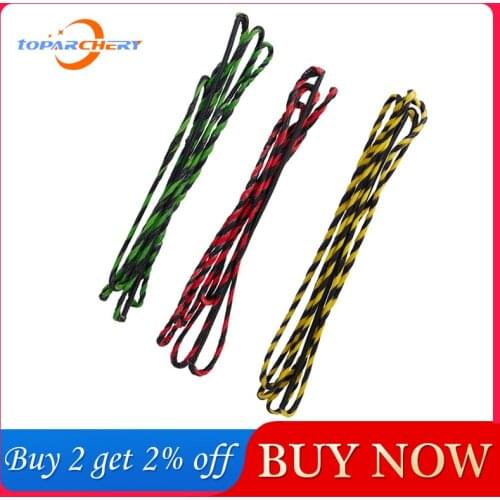 16 Strands Archery Bowstring Recurve Longbow Bow Black Replacement Bowstring Fit 48''-60''Bow Hunting Bow Shooting Accessories