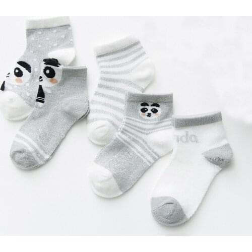 5Pairs/lot 0-3Y Infant Baby Socks For Boys Girls Cotton Mesh Newborn Toddler First Walkers Children Kids Socks Accessories