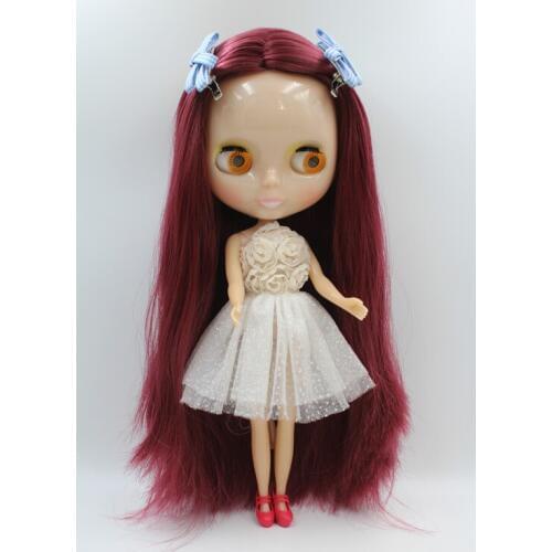Free Shipping Transparent RBL-332T DIY Nude Blyth doll birthday gift for girl 4 colour big eyes with beautiful Hair cute toy