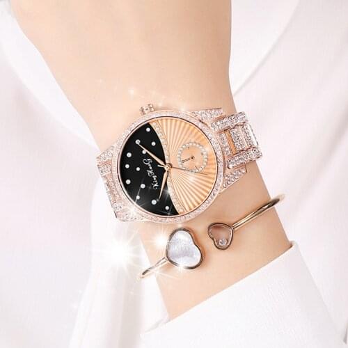 Babys Breath Star Dial Rose Gold Diamond Ladies Watch Foreign Trade Best-Selling Style Spot Female Watch Silver Women Watch