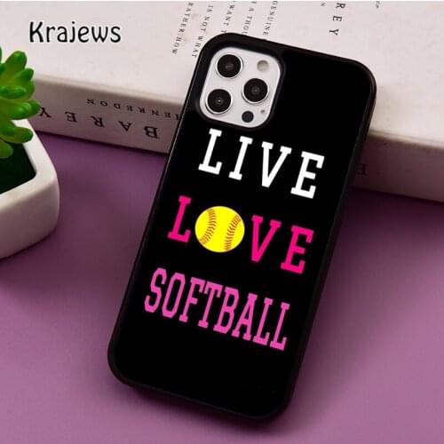 Softball Baseball Christian Quote phone Case For iPhone 5 SE 2020 6S 7 8 Plus 12 mini 11 Pro X XR XS Max Samsung S8 S9 S10 Cover