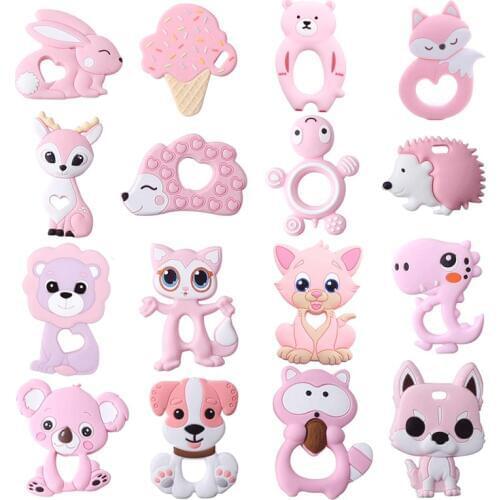 Lets Make Baby Teether 1pc Rodent Cartoon Animal Food Grade Silicone Teether BPA Free Koala Bear Teether For Teeth Tiny Rod
