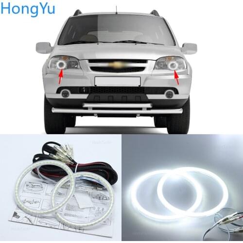 For Chevrolet Niva 2009 - 2013 Smd Led Angel Eyes kit Excellent Ultra bright illumination DRL Daytime running lights
