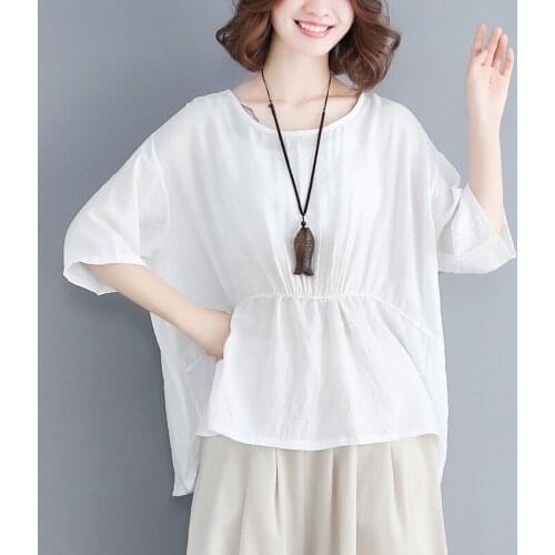 T Shirts Women 2021 Summer Fashion Elegant Solid Color Tops Ladies Female Elastic Waist Slim Casual Blouse Shirt Blusas AA5655