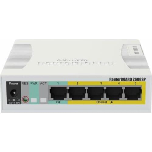 Mikrotik Gigabit Switch CSS106-5G-1S CSS106-1G-4P-1S CRS106-1C-5S, SwOS is configurable from your web browser