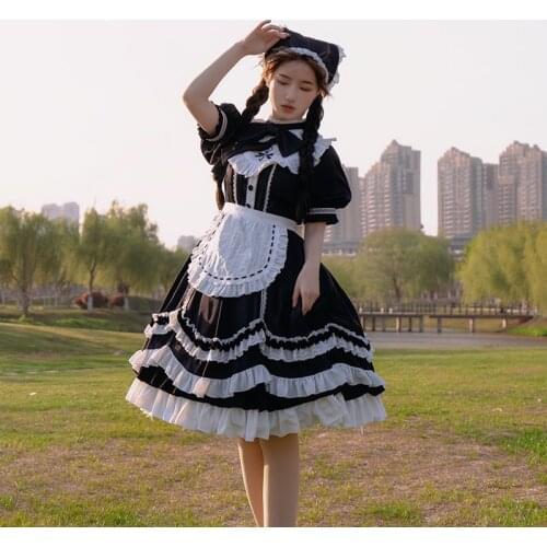 Kawaii Lolita Op Maid Dress Rose Embroidery Luxury Robe Victorienne Renaissance Lolitas Clothes Classic Women Dresses Tea Party