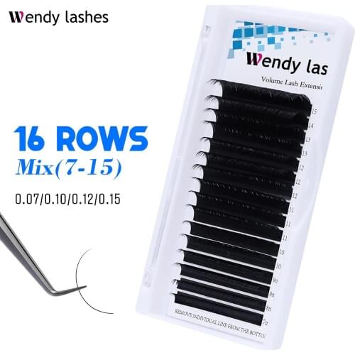 Classic Lashes 16 Row Eyelash Extension High Quality Mink Soft Individual Lashes Professional Makeup Matte False Lashes Supplies