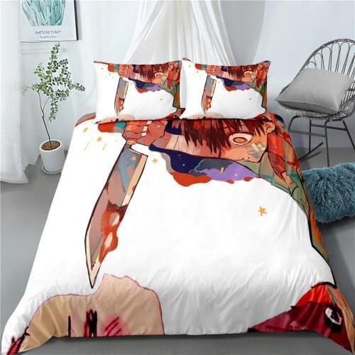 Anime Toilet-bound Hanako-Kun Home Bedding Sets Cartoon Duvet Cover Adult Child Bed Sheet And Pillowcase Comforter Bedding Set